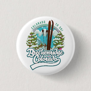 Badge Rond 2,50 Cm Breckenridge, Colorado Logo vintage ski Photo Prin
