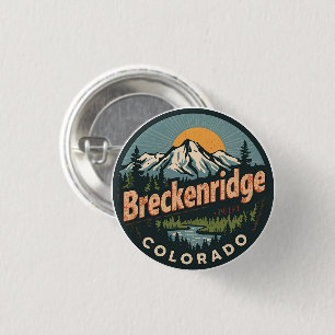 Badge Rond 2,50 Cm Breckenridge colorado Rocky Mountain vintage