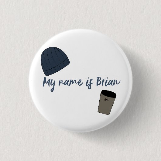 Badge Rond 2,50 Cm Brian (Devant)