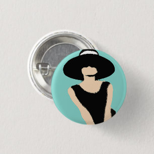 Badge Rond 2,50 Cm BRIDE & Lady Et Casquette Fête des mariées Party F