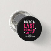Badge Rond 2,50 Cm Bride’s Last Rodeo Western Bachelorette Party (Devant & derrière)