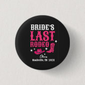 Badge Rond 2,50 Cm Bride’s Last Rodeo Western Bachelorette Party (Devant)