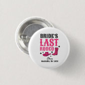 Badge Rond 2,50 Cm Bride’s Last Rodeo Western Bachelorette Party (Devant & derrière)