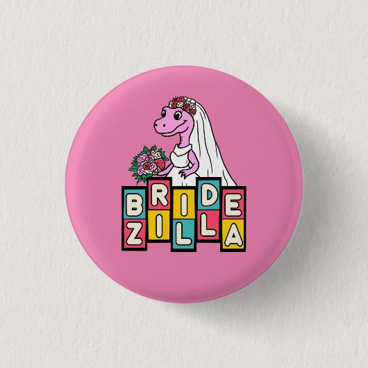 Badge Rond 2,50 Cm Bride Zilla Rétro  (Devant)