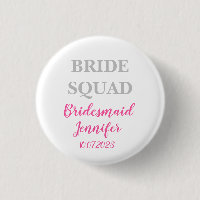 Bridesmaid Pink Nom personnalisé Mariage Bachelore