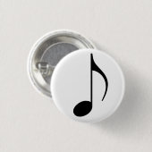 Badge Rond 2,50 Cm Broche (Botton) Colcheia Preta (Devant & derrière)