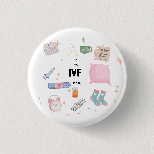 Badge Rond 2,50 Cm broche IVF (Devant)