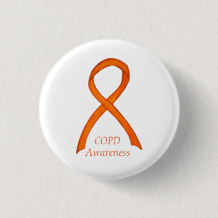 Badge Rond 2,50 Cm Brochure à ruban pour maladie pulmonaire obstruct