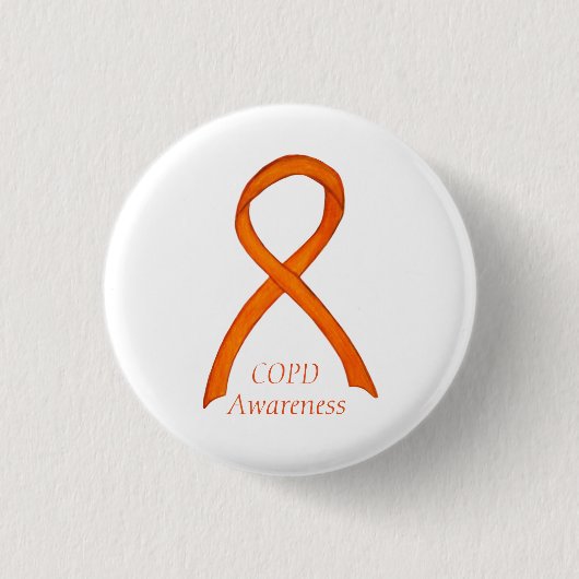 Badge Rond 2,50 Cm Brochure à ruban pour maladie pulmonaire obstructi (Devant)