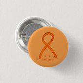 Badge Rond 2,50 Cm Brochure à ruban pour maladie pulmonaire obstructi (Devant & derrière)