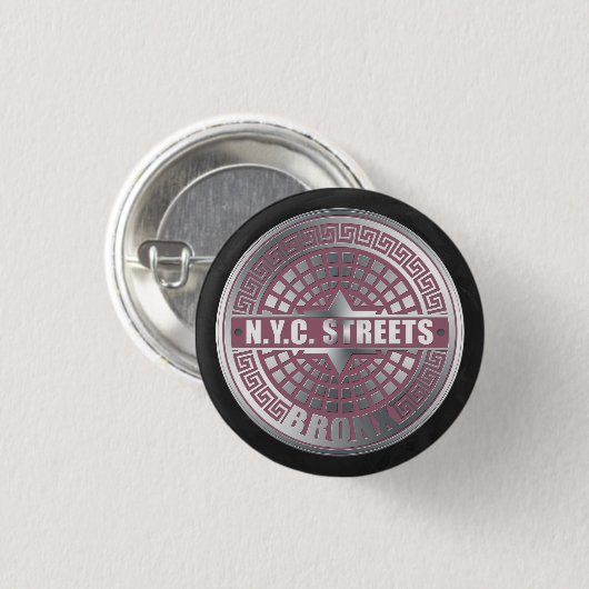 Badge Rond 2,50 Cm Bronx de couverture de trou (Devant & derrière)