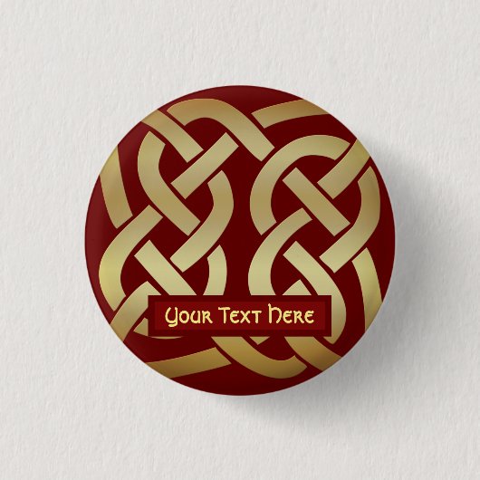 Badge Rond 2,50 Cm Bronze Tone Celtic (Devant)