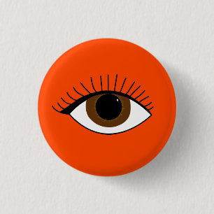 Badge Rond 2,50 Cm Brown Eye Illustration