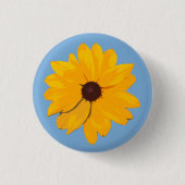 Badge Rond 2,50 Cm Brown Eyed Susan Jaune Fleur (Devant)