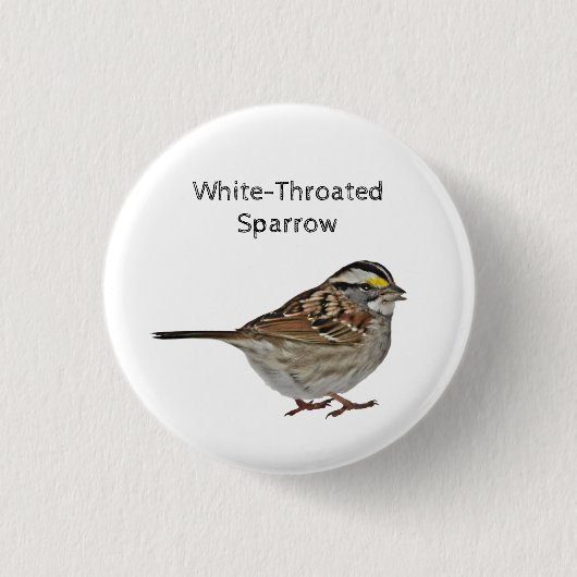 Badge Rond 2,50 Cm Bruant à gorge blanche (Devant)