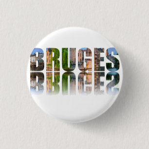 Badge Rond 2,50 Cm Bruges text photo composition