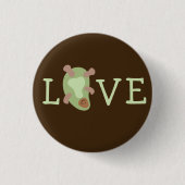 Badge Rond 2,50 Cm Brun AvacadoLOVE (Devant)