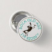 Badge Rond 2,50 Cm Buck Old Age, bouton (Devant & derrière)