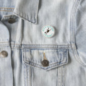 Badge Rond 2,50 Cm Buck Old Age, bouton (En situation)