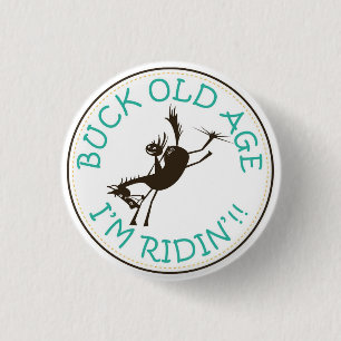 Badge Rond 2,50 Cm Buck Old Age, bouton