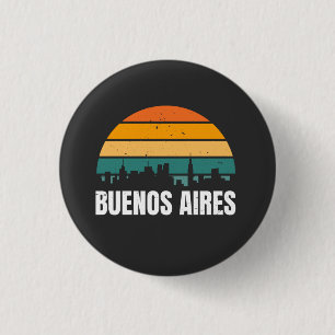 Badge Rond 2,50 Cm Buenos Aires Rétro 