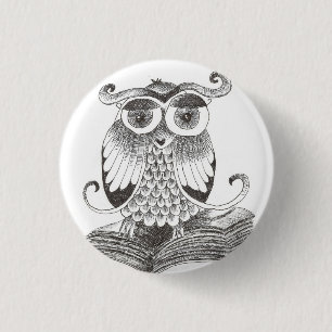 Badge Rond 2,50 Cm buho - hibou