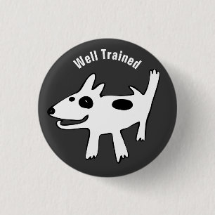 Badge Rond 2,50 Cm Bull Terrier Bien Formé