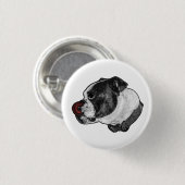 Badge Rond 2,50 Cm Bulldog Cherry Pin (Devant & derrière)