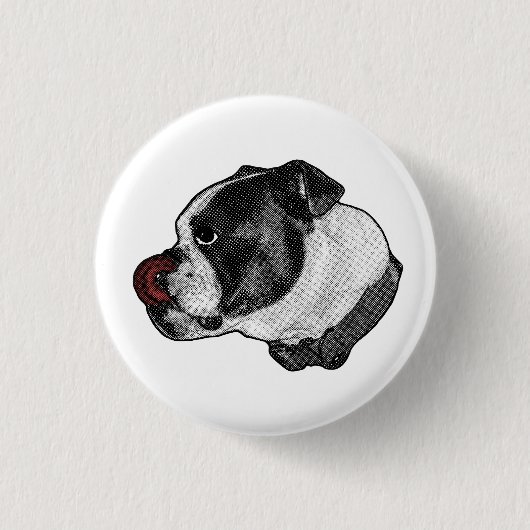 Badge Rond 2,50 Cm Bulldog Cherry Pin (Devant)