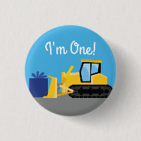 Bulldozer Cute 1er Anniversaire Fête Construction