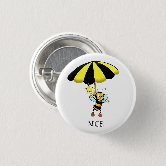 Badge Rond 2,50 Cm Bumble Bee (Devant & derrière)
