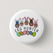 Badge Rond 2,50 Cm Bunnies de Pâques, Chasseur d'Oeufs (Devant)