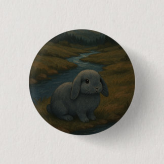 Badge Rond 2,50 Cm Bunny de nuit