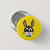 Badge Rond 2,50 Cm Bunny Face Boy-32886 (Devant & derrière)