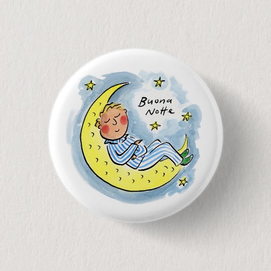 Badge Rond 2,50 Cm Buona Notte (Devant)