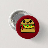 Badge Rond 2,50 Cm Burger au fromage Kawaii (Devant & derrière)