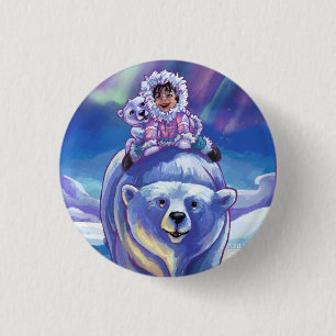 Badge Rond 2,50 Cm Bus à ours polaire