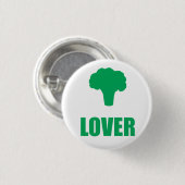 Badge Rond 2,50 Cm Button « Broccoli Lover " (Devant & derrière)