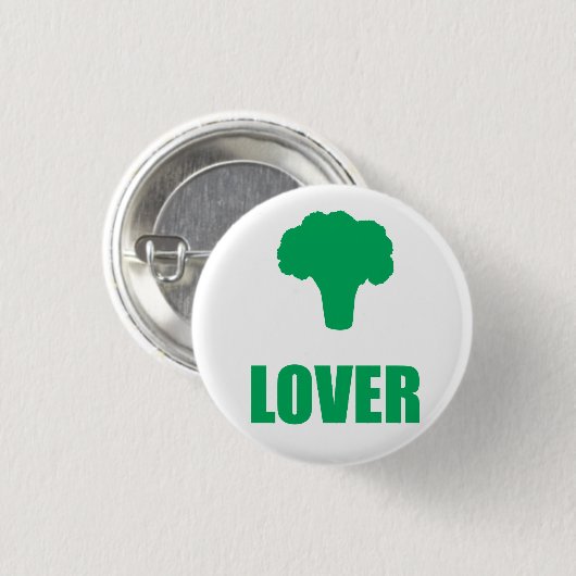 Badge Rond 2,50 Cm Button « Broccoli Lover " (Devant & derrière)