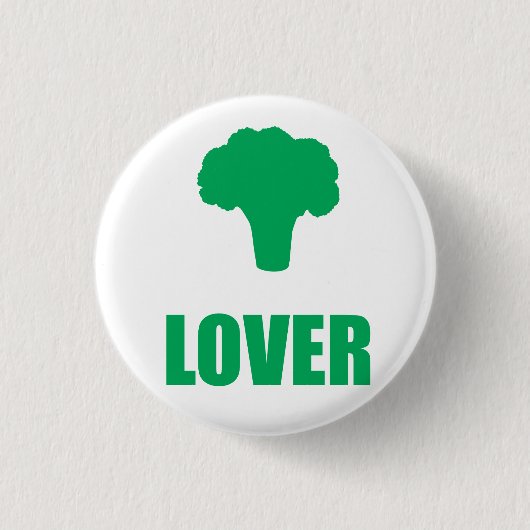 Badge Rond 2,50 Cm Button « Broccoli Lover " (Devant)