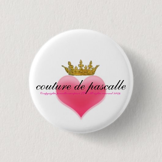 Badge Rond 2,50 Cm button couture de pascalle… (Devant)