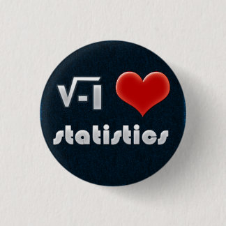 Badge Rond 2,50 Cm Button I LOVE STATISTICS