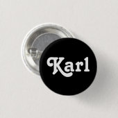 Badge Rond 2,50 Cm Button Karl (Devant & derrière)