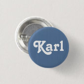 Badge Rond 2,50 Cm Button Karl (Devant & derrière)