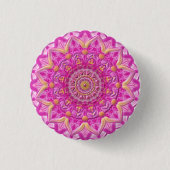 Badge Rond 2,50 Cm Button Mandala 12 "Magenta" (Devant)