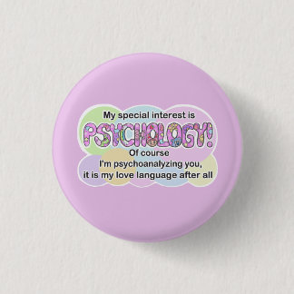 Badge Rond 2,50 Cm Button, Psychology Love Language (ADHD, Autistic)