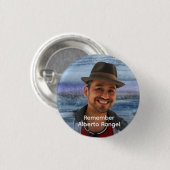 Badge Rond 2,50 Cm Button: Remember Alberto Rangel (Devant & derrière)