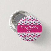 Badge Rond 2,50 Cm C’est mon anniversaire de naissance (Devant & derrière)