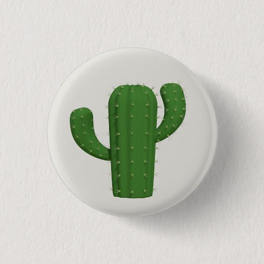 Badge Rond 2,50 Cm Cactus (Devant)