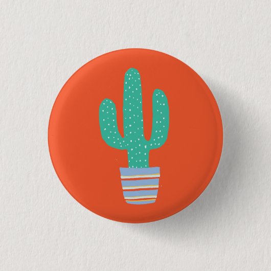 Badge Rond 2,50 Cm Cactus (Devant)